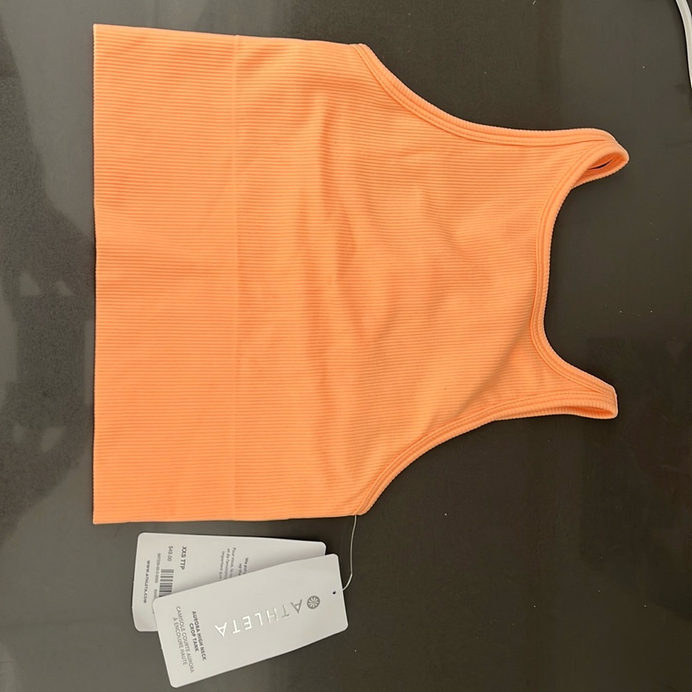 Aurora high neck crop tank, athletic wear. New with tags